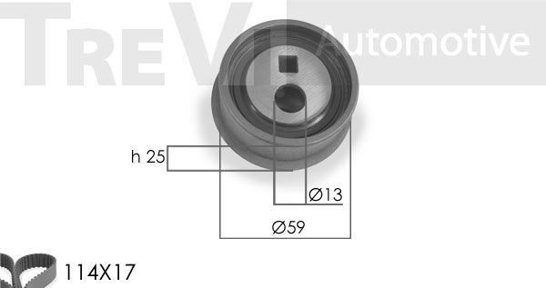 TREVI AUTOMOTIVE Hammashihnasarja KD1015